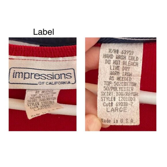 90s vintage red novelty floral print cottage kitschy ribbed casual maxi dress - Picture 9 of 9